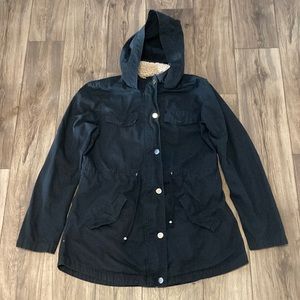 Ladies Medium Kismet (Bootlegger) 100% Cotton Coat Navy Blue